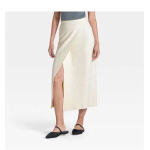 Women's A New Day Wrap Column Midi Skirt NWT
